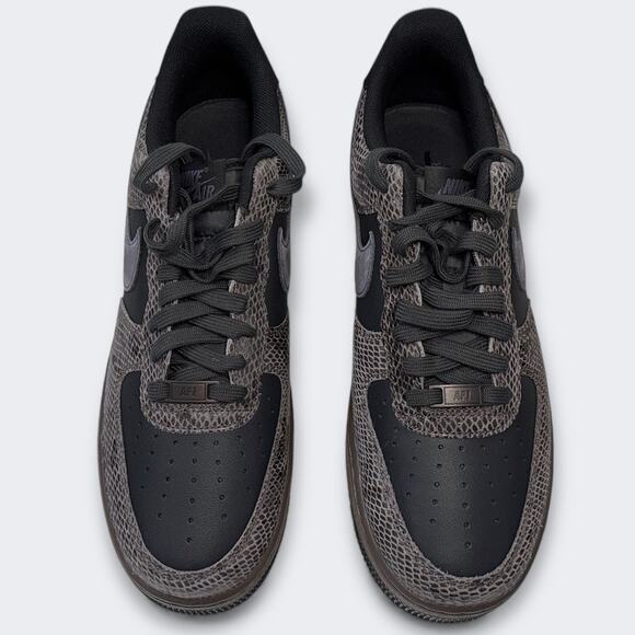 Nike Air Force 1 ’07 LV8 Off Noir Carbon Snakeskin Shoes Mens Size 11 HF2898-001 - Picture 10 of 13